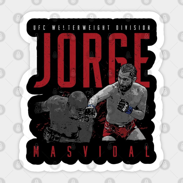 Jorge Masvidal Punch Sticker by artbygonzalez